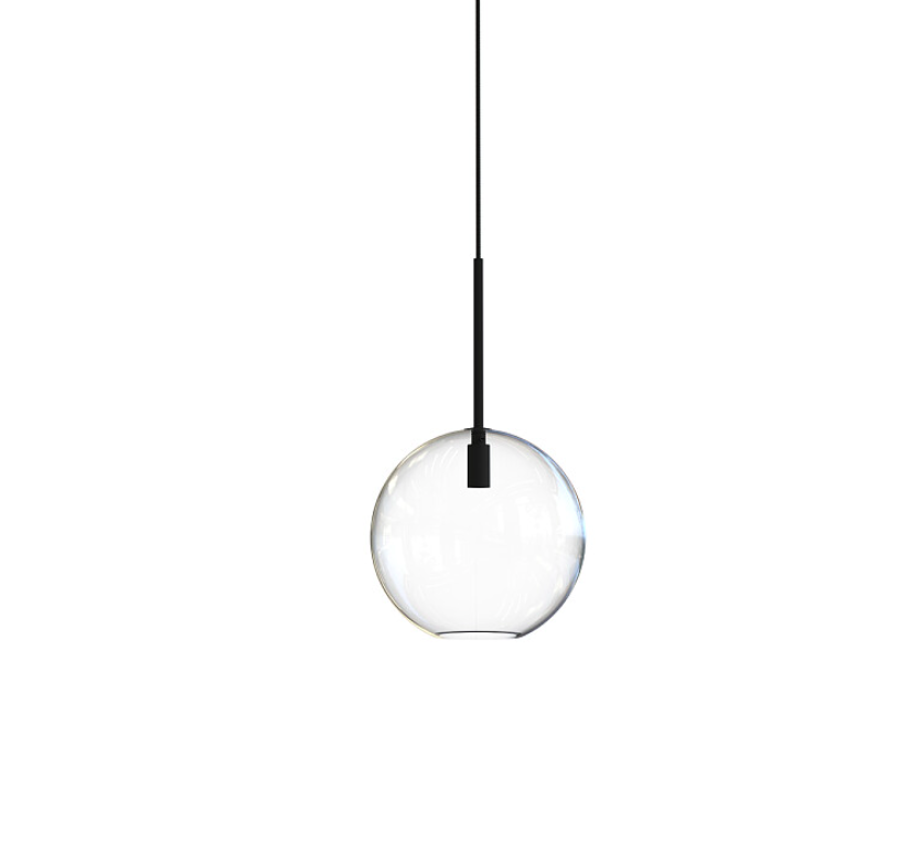Wisząca lampa Sphere M z przezroczystego szkła w kształcie małej kuli