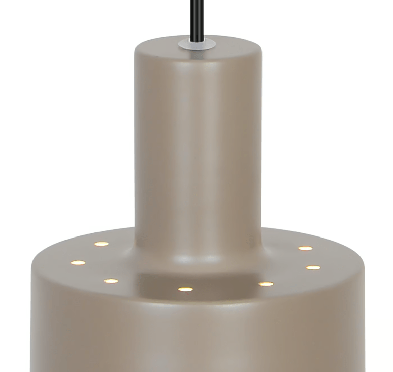 Mała wisząca lampka Matis w kolorze brąz cappuccino nad wyspę kuchenną