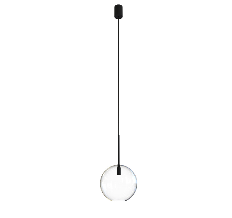 Wisząca lampa Sphere M z przezroczystego szkła w kształcie małej kuli