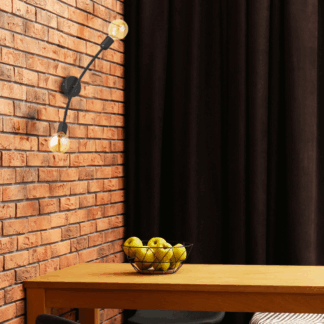 Czarny loftowy kinkiet Helix o minimalistycznym designie