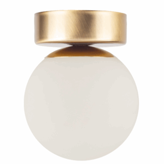 Złoty, minimalistyczny plafon lub kinkiet kula Brassia