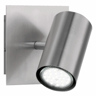 Minimalistyczny srebrny kinkiet Marley z regulowanym reflektorem