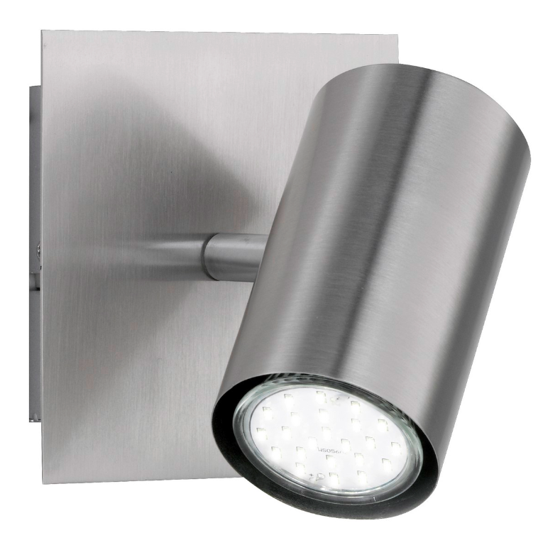 Minimalistyczny srebrny kinkiet Marley z regulowanym reflektorem