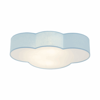 Niebieska dziecięca lampa sufitowa Cloud 4 w kształcie chmurki