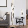 Nowoczesna czarno-złota lampa stojąca Blaze LED