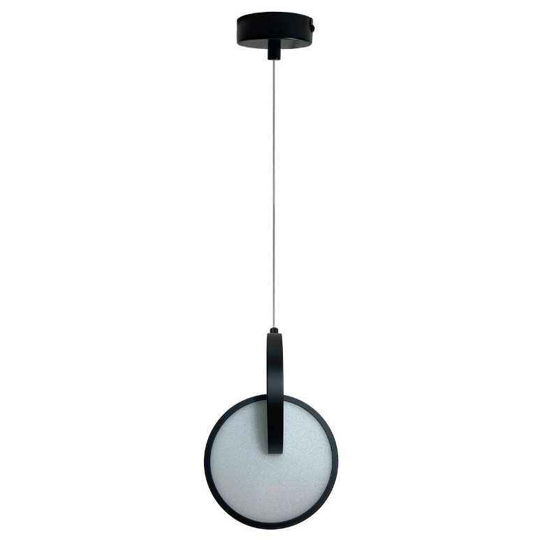 Nowoczesna wisząca lampa Circlo LED z dwoma czarnymi dyskami