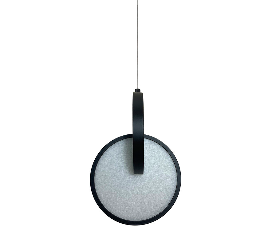 Nowoczesna wisząca lampa Circlo LED z dwoma czarnymi dyskami