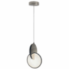 Stylowa wisząca lampa Circlo LED z dwoma srebrnymi okręgami