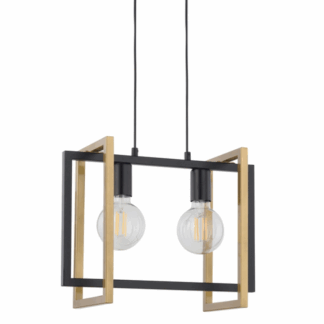 Nowoczesna, czarno-złota lampa wisząca LoftBlock 2
