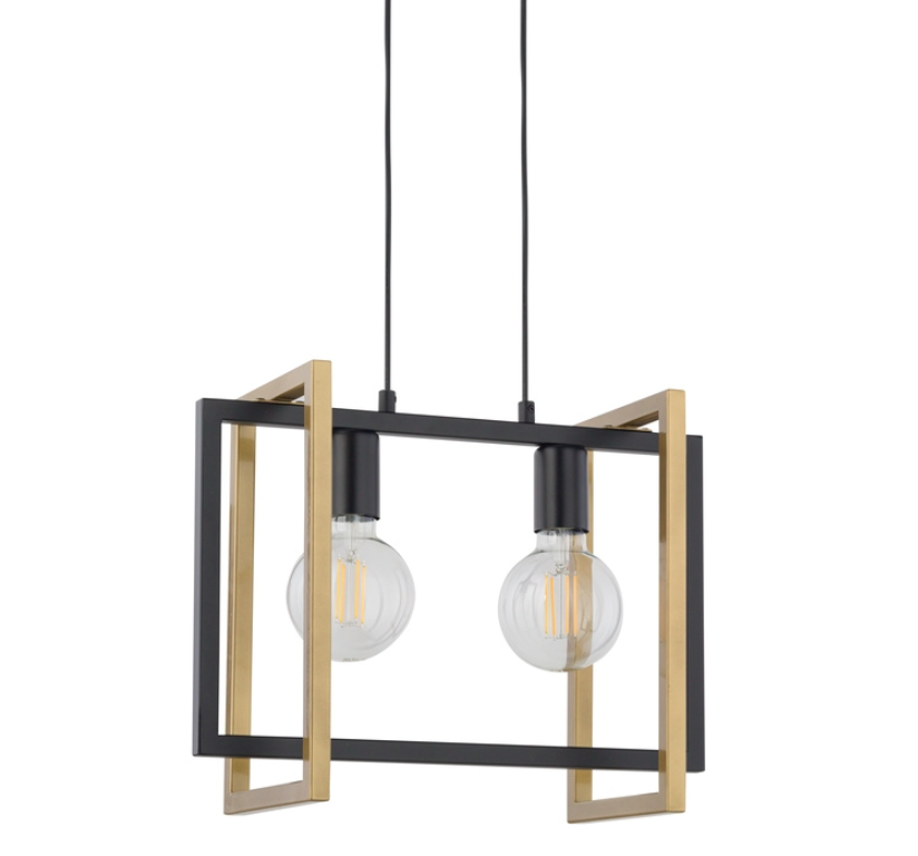 Nowoczesna, czarno-złota lampa wisząca LoftBlock 2