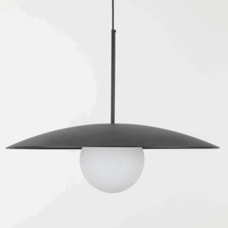 Nowoczesna czarna lampa wisząca Sabia o średnicy 65 cm