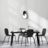 Nowoczesna wisząca lampa Circlo LED z dwoma czarnymi dyskami