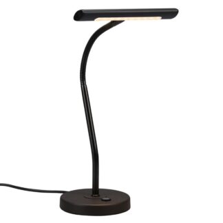 Nowoczesna czarna lampka biurkowa Curtis LED do gabinetu