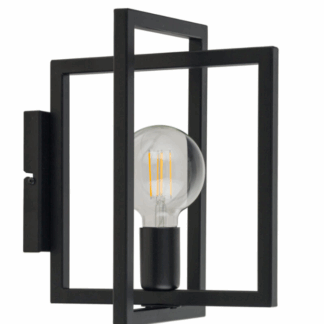 Nowoczesna industrialna lampa ścienna LoftBlock w kolorze czarnym