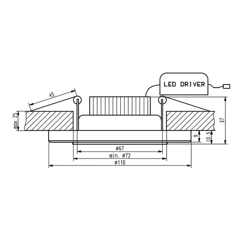 Sufitowe oczko z niebieskim podświetleniem LED SMD Candellux