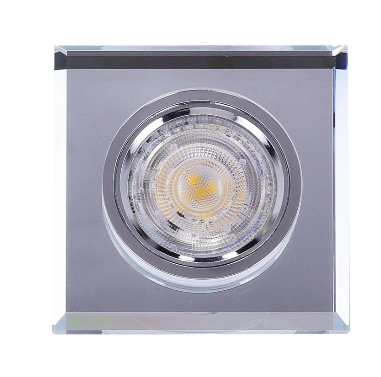 Dekoracyjne kwadratowe oczko LED do zabudowy SS-22 z niebieskim podświetleniem