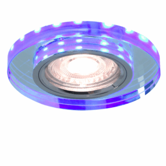 Dekoracyjne sufitowe oczko LED do zabudowy SS-22 z niebieskim podświetleniem