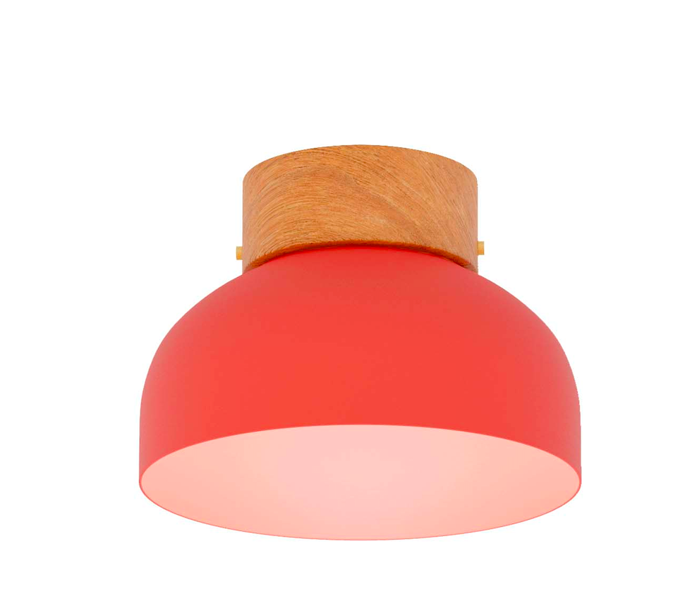 Drewniany plafon Reiko w kolorze terracotta