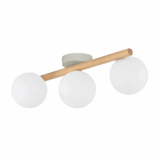 Sufitowy plafon Estera 3 z naturalnego drewna