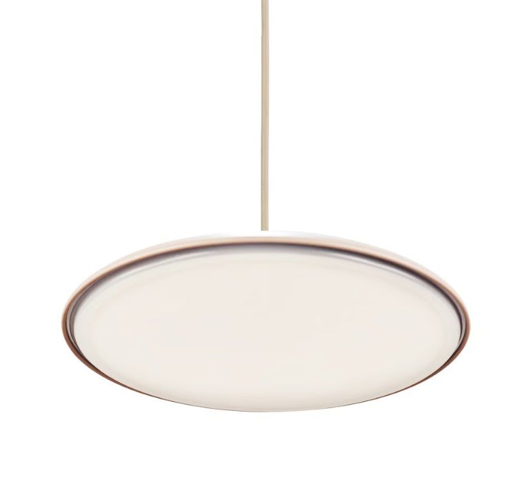 Duża, płaska lampa sufitowa LED Artist 40 w kolorze przygaszonego różu