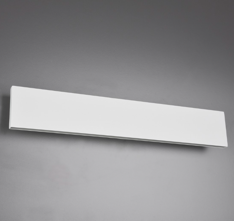 Biały, podłużny kinkiet LED Concha 2x9W