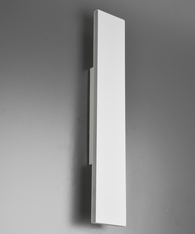 Biały, podłużny kinkiet LED Concha 2x9W