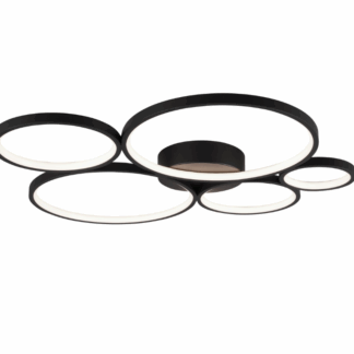 Nowoczesny żyrandol LED Rondo 44W w formie płaskich, świecących pierścieni