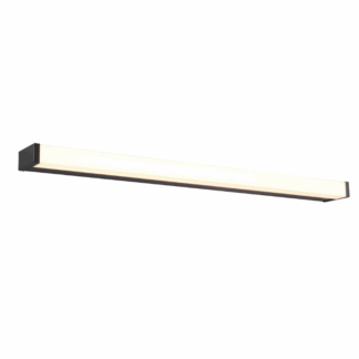 Czarny kinkiet łazienkowy Fabio LED o długości 80 cm i klasie szczelności IP44