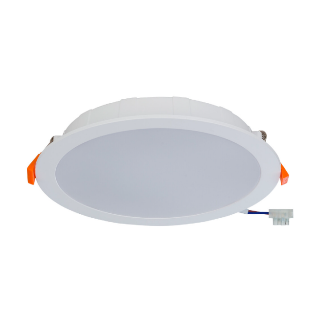 Podtynkowa lampa LED CL KOS o średnicy 15 cm, mocy 10W i barwie światła 4000K, z klasą szczelności IP44 do łazienek