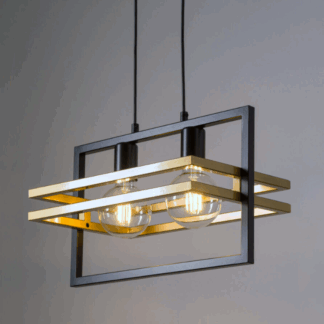 Podwójna wisząca lampa HexaBlock 2 w stylu loftowym