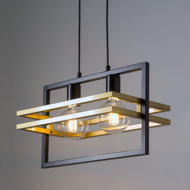 Podwójna wisząca lampa HexaBlock 2 w stylu loftowym