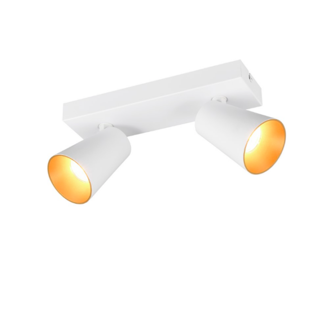 Podwójna lampa sufitowa Sharp 2 z regulowanymi kloszami