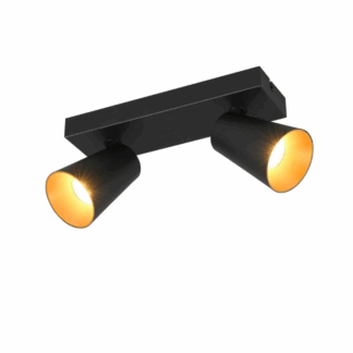 Czarny podwójny reflektor sufitowy Sharp 2