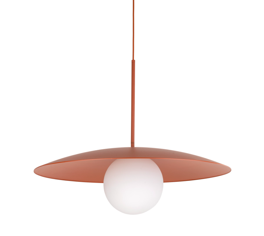 Ceglasta wisząca lampa Sabia o średnicy 65 cm