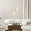 Potrójna złota lampa wisząca w stylu glamour Brillant 3 LED CCT