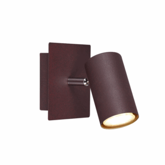 Rdzawy kinkiet Marley z regulowanym kloszem