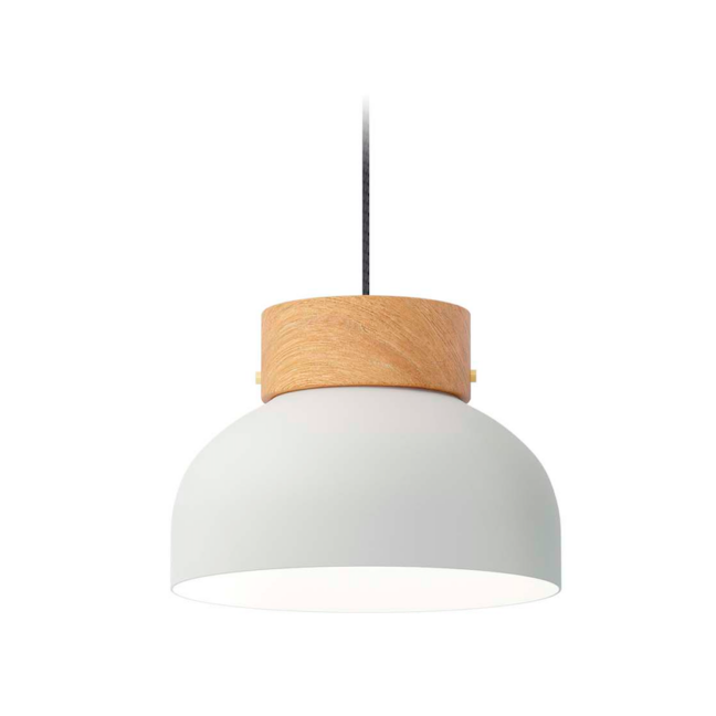 Skandynawska wisząca lampa Reiko z jasnego drewna jesionowego