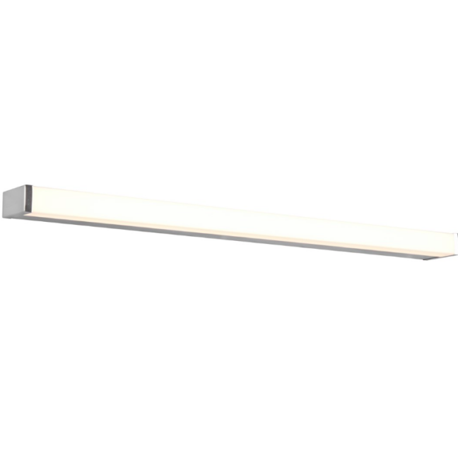 Srebrna lampa LED Fabio 80 cm do montażu nad lustrem, odporna na wilgoć (IP44)