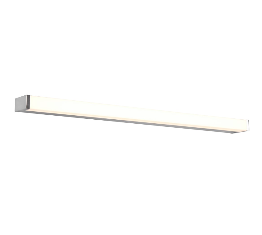 Srebrna lampa LED Fabio 80 cm do montażu nad lustrem, odporna na wilgoć (IP44)