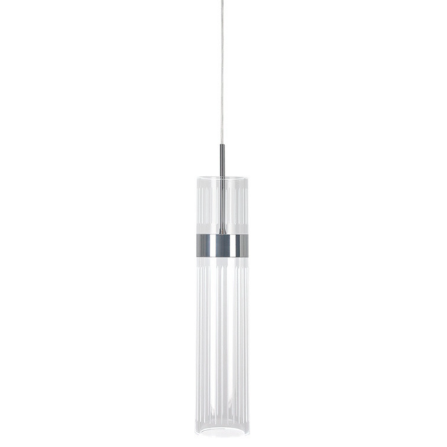 Srebrna chromowana lampa wisząca Ambiente LED CCT