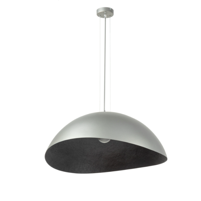 Nowoczesna srebrna lampa wisząca Velaris 48 do salonu