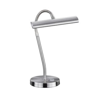Srebrna biurowa lampka stołowa Curtis LED