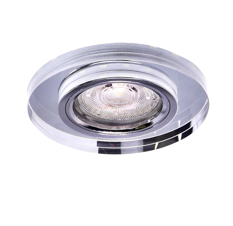 Srebrna oprawa sufitowa LED do zabudowy SS-22 z podświetleniem