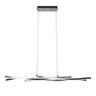 Srebrno-czarna wisząca lampa LED Blaze z możliwością zmiany barwy światła