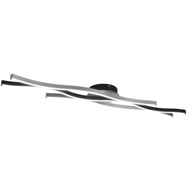 Srebrno-czarny żyrandol LED Blaze o długości 107 cm i mocy 35W