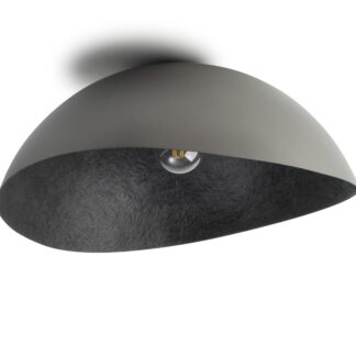 Nowoczesny plafon Velaris 33 w srebrnym kolorze, wykonany z kompozytu