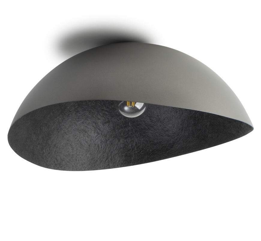 Nowoczesny plafon Velaris 33 w srebrnym kolorze, wykonany z kompozytu