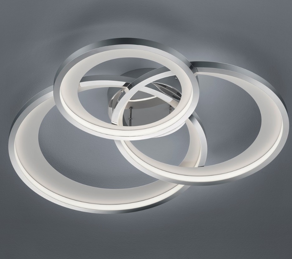 Nowoczesny srebrny żyrandol Granada 3 LED 36W w kształcie pierścienia