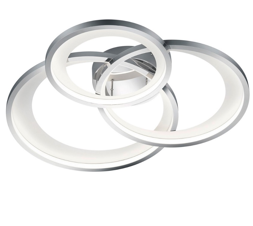 Nowoczesny srebrny żyrandol Granada 3 LED 36W w kształcie pierścienia