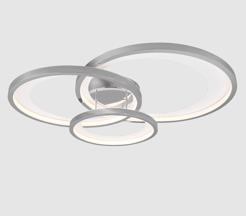 Nowoczesny srebrny żyrandol Granada 3 LED 36W w kształcie pierścienia